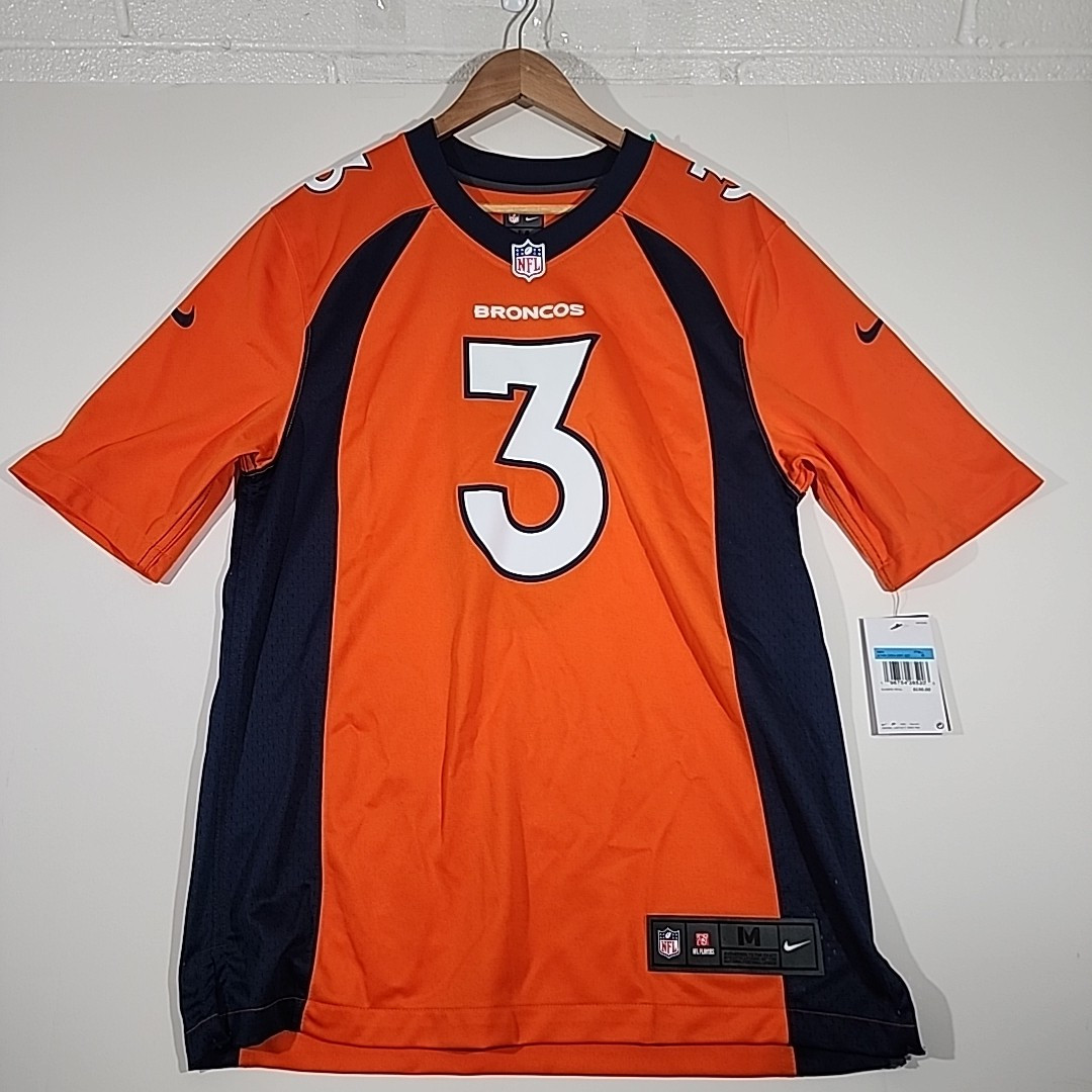 NWT Russell Wilson Denver Broncos On-Field Game Jersey Orange