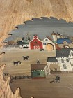 Circular Saw Blade Folk Art SIGNED 7.5” Country Scene Americana Farm Amish — photo 2