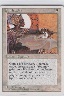 Spirit Link #51 MTG Core Set 4th Edition Regular Uncommon LP *Buy 2 Get 1