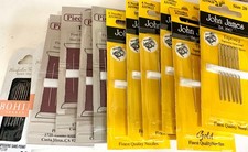 Lot of 13 Packages John James, Bohin,  Piecemaker Tapestry Needles Sizes 20-26