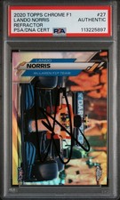 LANDO NORRIS F1 TOPPS CHROME 2020 ROOKIE REFRACTOR TRADING CARD PSA AUTHENTIC