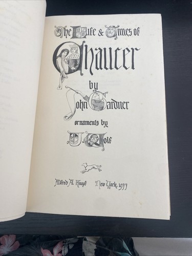 The Life and Times of Chaucer by John Gardner (1977, Hardcover) Near Fine - Picture 10 of 13