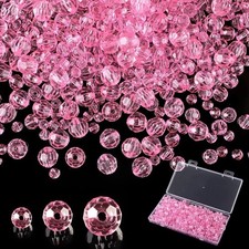 Crystal Glass Beads for Jewelry Making, 500 Pcs Assorted Crystal Beads Bulk