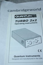 QUANTUM TURBO 2X2 OPERATING INSTRUCTION MANUAL GUIDE BOOK GENUINE ORIGINAL NEW