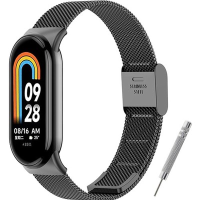 Armband Metall, Xiaomi Mi Band 10, 9, 8, Edelstahl, Ersatzarmband
