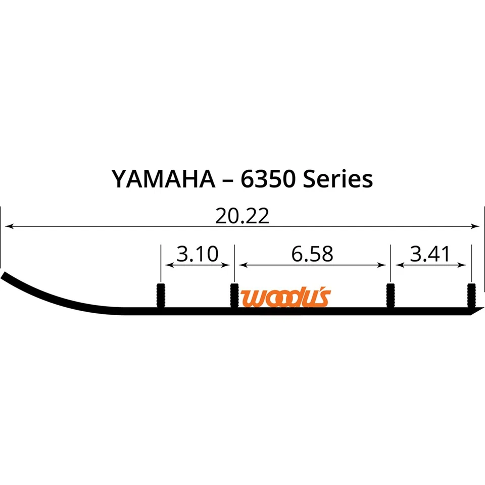 Woodys 6" Carbide Runners For Yamaha TYV4-6350 - Imagem 2 de 4
