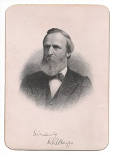 1882 Trautman Presidents of the United States Rutherford B. Hayes Engraving 5x7