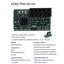 10 Pin TPM 2.0 Module Trusted Platform For SuperMicro AOM-TPM-9672H 2.0
