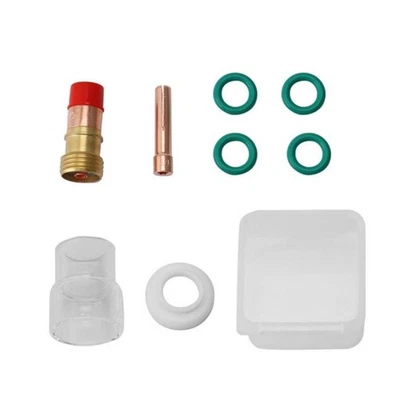 Set of 8 1/8" Torch Kit Collets Body Stubby Gas Lens for - Bild 1 von 4