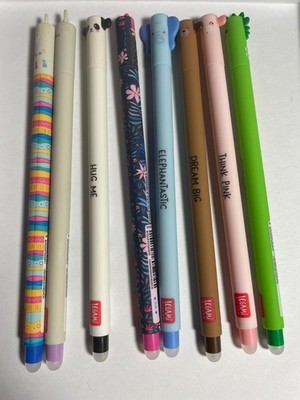 BINDS 8 ERASABLE GEL PENS DISCONTINUED years various elephant panda