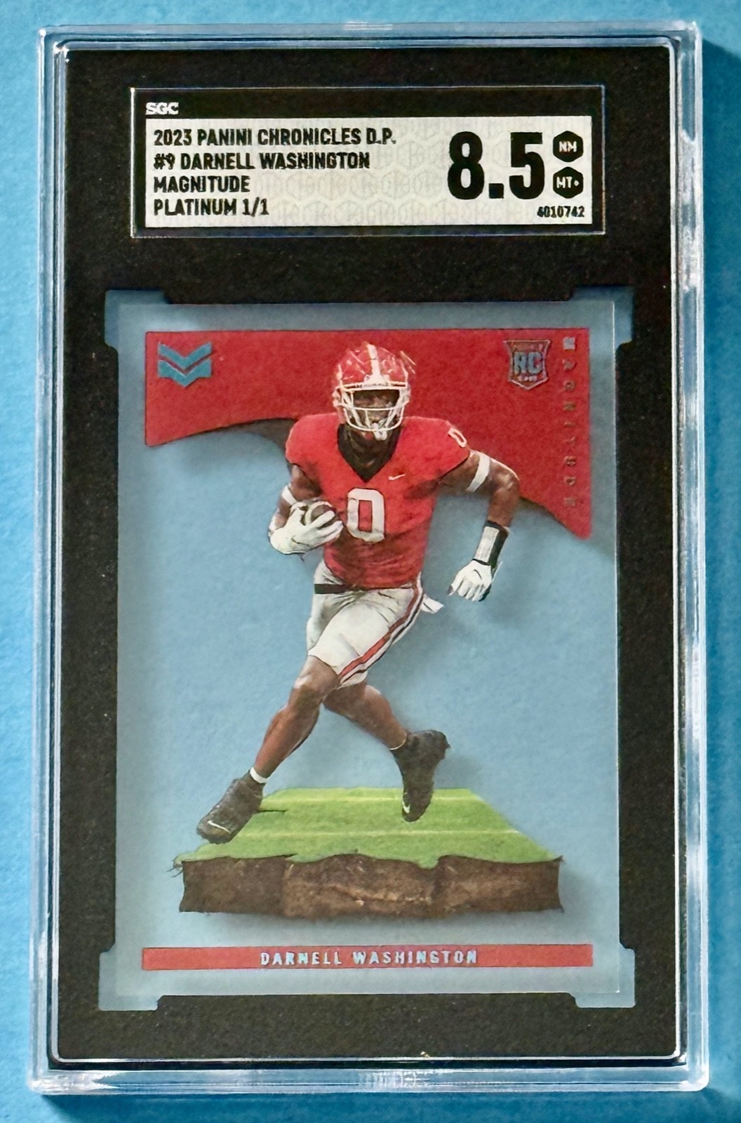 Darnell Washington Panini Chronicles Draft Picks Magnitude #9 Platinum 1/1