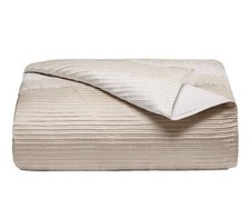 Hotel Collection Ikat Stripe Full/Queen Duvet New NWOT shimmer Pleated Gold