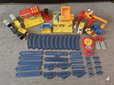 Vintage 80s Tomy Train Set Trackmaster Track Trains Figures Crane station