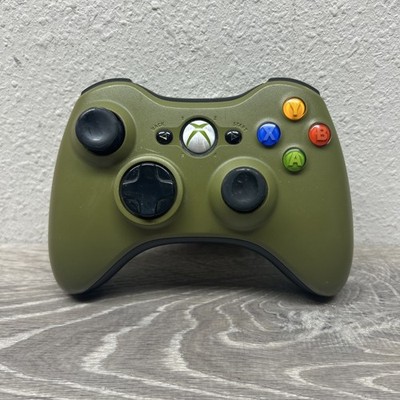 MICROSOFT XBOX 360 Halo 3 Spartan Green Wireless Controller TESTED WORKING