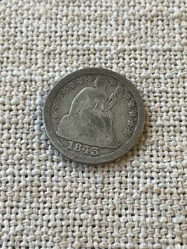 1843 10c Seated Liberty Silver Dime