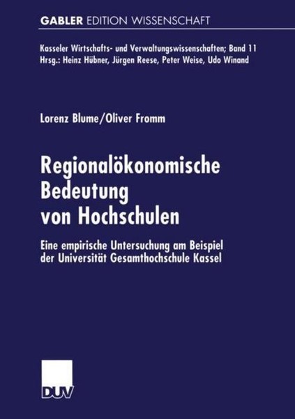 RegionalöKonomische Bedeutung Von Hochschulen Oliver Fromm-image