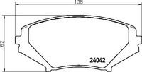 Brembo Bremsbelagsatz, Scheibenbremse P 49 034 FüR Mazda