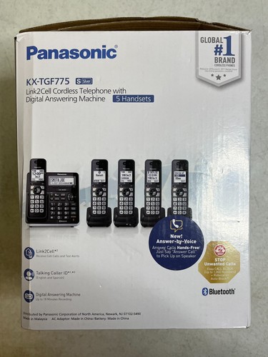 Panasonic KX-TG9333T DECT 6.0 Cordless Phone System - 3 Handsets, Digital Answering Machine, Expandable To 6