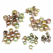  Car Spring Clip Fuel Oil Water Hose Pipe Tube Clamp Fastener 7-17mm 6 Size60Pcs