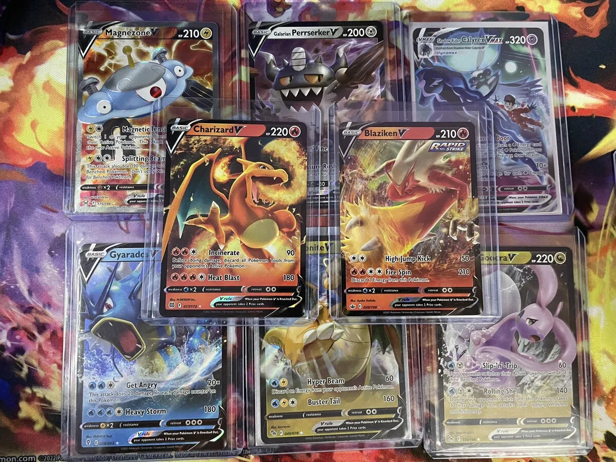 10 Official Pokémon Cards Includes 1-VMAX/VSTAR Or 2-V Ultra