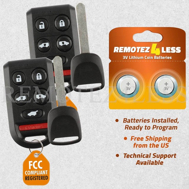 2 for 2005 2006 2007 2008 2009 2010 Honda Odyssey Keyless Entry Remote