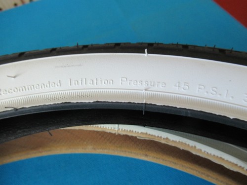 Schwinn 20" Bicycle Stingray Rear Slick White & Front White Wall Tires Pair -New - Picture 13 of 13