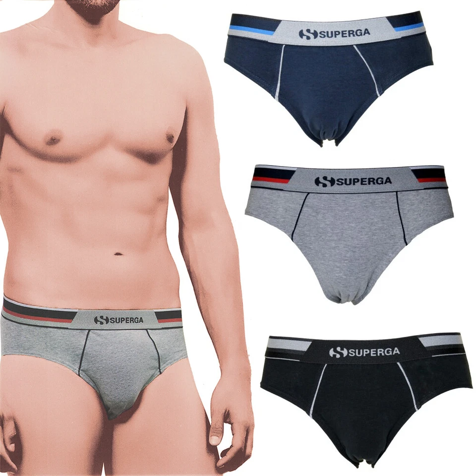 PACK 3 O 6 SLIP SUPERGA ANATOMICO IN MORBIDO COTONE ELASTICIZZATO S1124SW