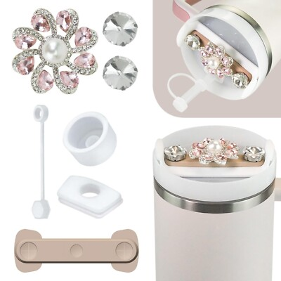 #ad Stanley Cup Accessories Set Including 1 Straw Cover 1 Silicone Piece 2 Spi... $9.75