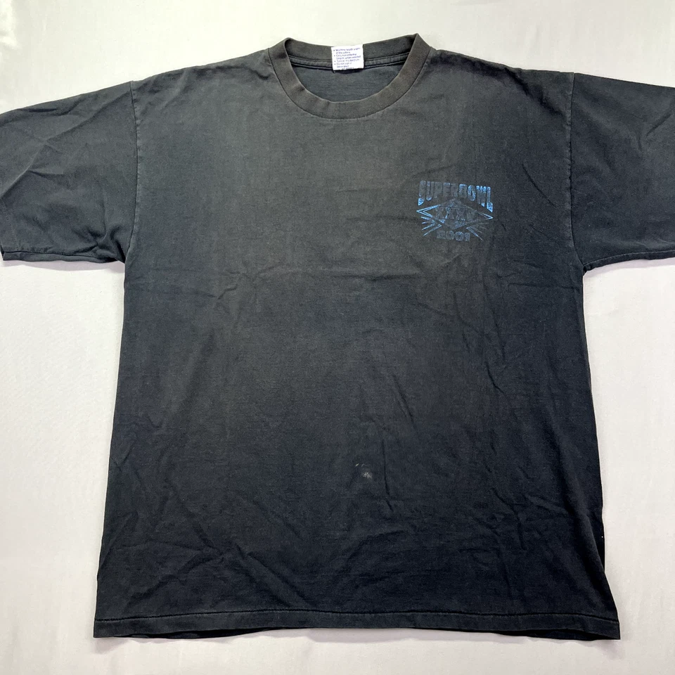 VINTAGE Super Bowl XXXV 2001 Baltimore Ravens vs New York Giants T-Shirt Size XL - Image 2 of 4