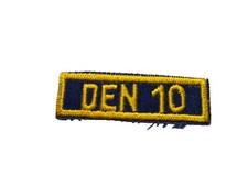 Vintage Cub Scout Den Number Patch Den 10 Embroidered BSA