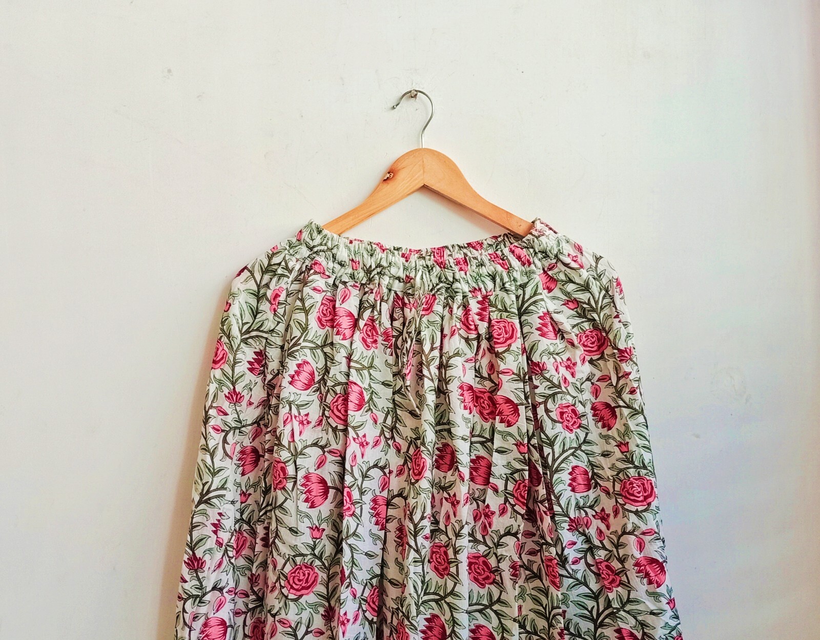 New Indian Skirt Floral Print Women Causal Wear Maxi Skirts, Long