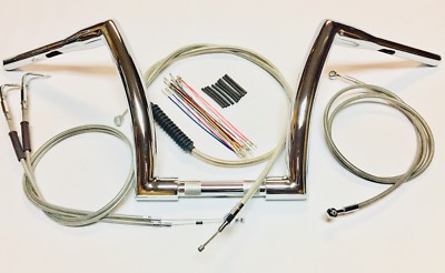 12 x 1 1/2 Super FAT Chrome Ape Hanger Handlebar Kit 11 - 18 Harley Sportster