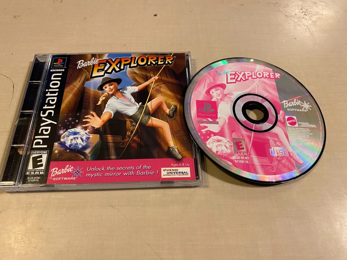 Barbie Explorer Sony PlayStation 1 PSX PS1 Game COMPLETE w Manual