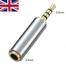 Metal 2.5mm Male Jack to 3.5mm Female Stereo Headphones Audio Adapter Converter