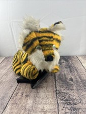 Vintage plush tiger paper eyes