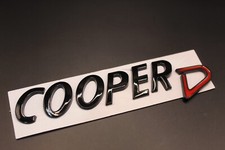 Gloss Black Red D Fits Mini Cooper D Rear Badge R52 R53 R55 R56 R57 R58 R59 F56