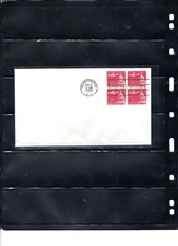 1962 8 Cent Airmail Block of 4 FDC (Scott# C64) - (236A)