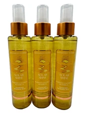 Bath & Body Works LOT 3 Solar Shine Diamond Shimmer Fragrance Mist Spray 4.9 oz