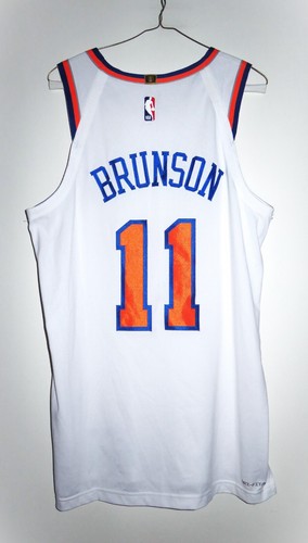 Authentic New York Knicks Jalen Brunson White Association Edition Jersey 44 M - Picture 2 of 4