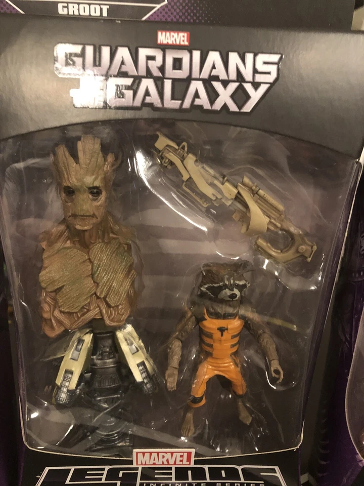 Marvel Legends Groot BAF Set: Star Lord, Drax, Iron man, Gamora, Rocket & Nova - Image 2 of 4