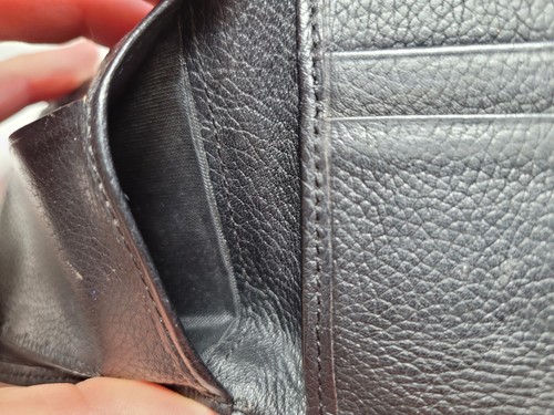 Perry Ellis Wallet Black Genuine Leather Wallet Bifold Card Holder ID bag - Picture 13 of 18