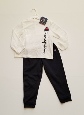 all white champion outfit