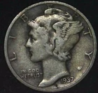 1937-P 10C Mercury Dime 90% Silver 21ost0105