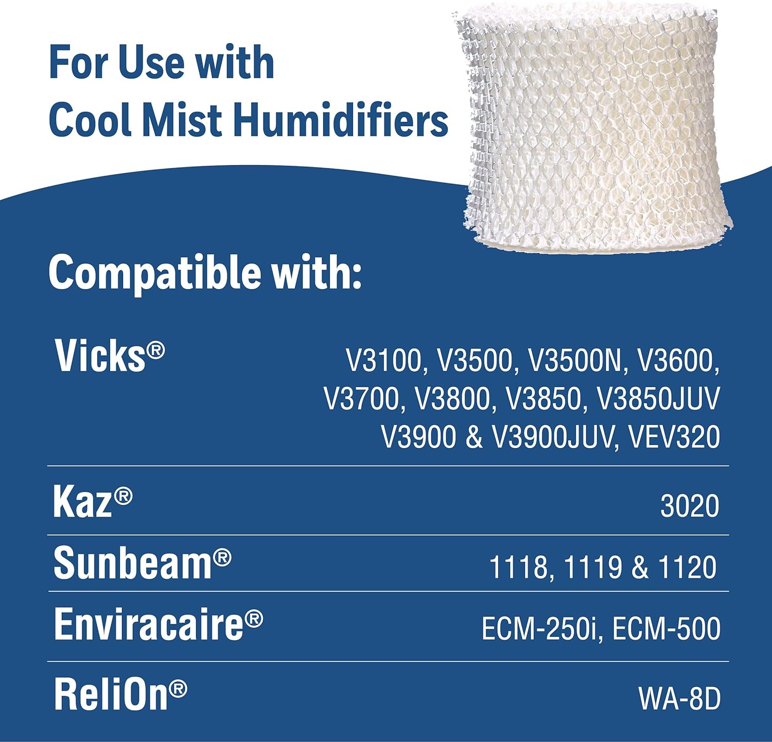 Humidifier Filter Replacement, Wicking Replacement Filter, Pack of 3 &Acirc;&euro;&ldquo; Humidif