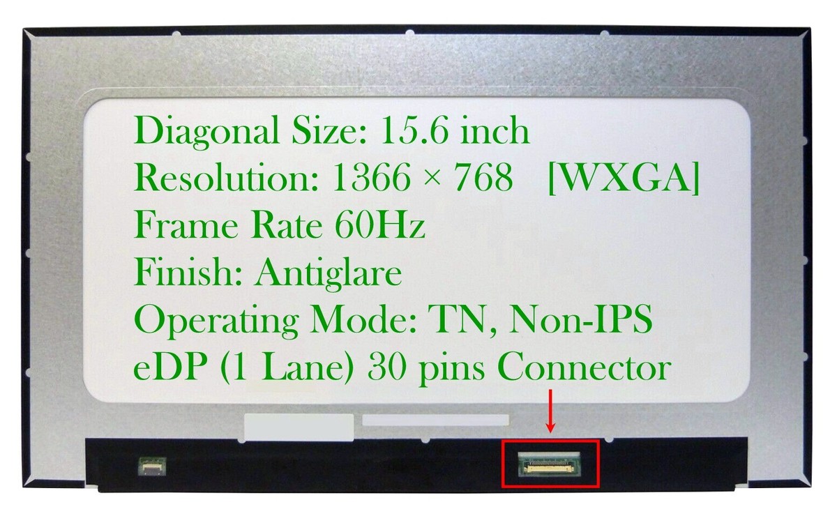 Écran LCD LED 15.6" FHD 1920x1080 Pour Dell Latitude 5520 - 30 Pin 17mm - Neuf