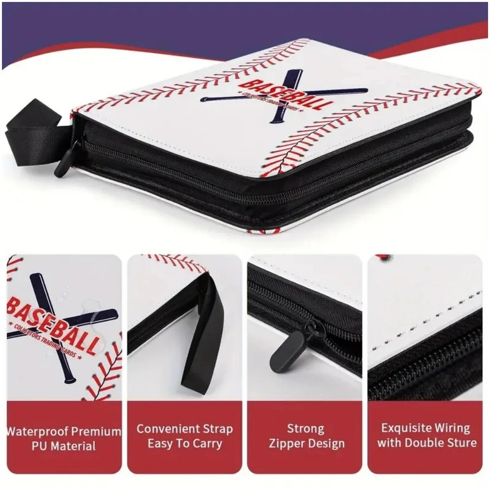 Baseball Card Binder With Sleeves 400 Pockets Gifts For Baseball Card