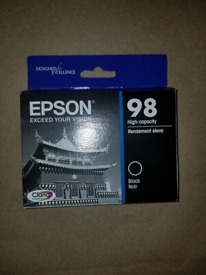 Genuine Epson 98 Black Ink Cartridge T098120  High Capacity Expired 7-2022