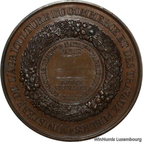 SILVER MEDAL NAPOLON Iii Society Agriculture De Poitiers SILVER MEDAL NAPOLON Iii Society Agriculture De Poitiers