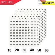 Number Stickers Number Stickers 1-100 2500 PCS Vinyl Consecutive Number Stick...