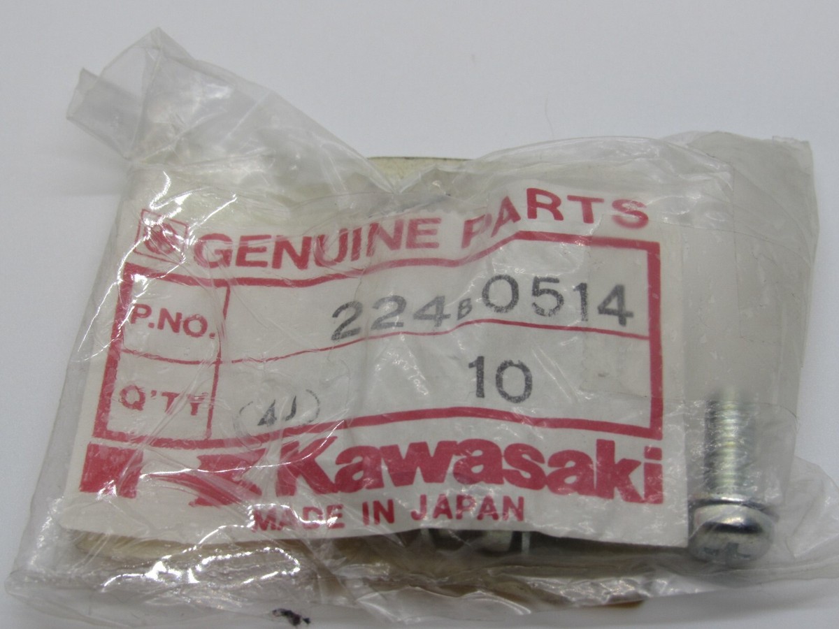 KNK様* Kawasaki NOS NEW 224B0514 Screw KD KDX KX KZ ZG ZN ZX (2 screws